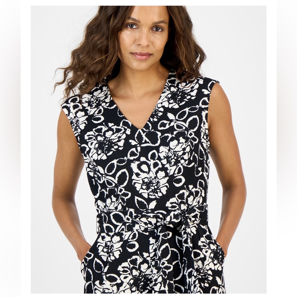 Anne Klein Petite Printed Jumpsuit - Picture 4 of 6